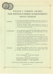 William E. Harmon Awards for distinguished achievement among Negroes