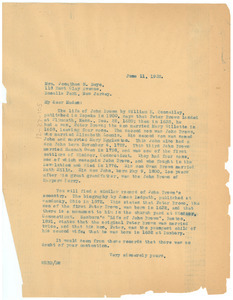 Letter from W. E. B. Du Bois to Mrs. Jonathan N. Deyo