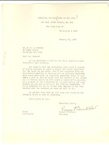 Letter from Committee for the Negro in the Arts to W. E. B. Du Bois