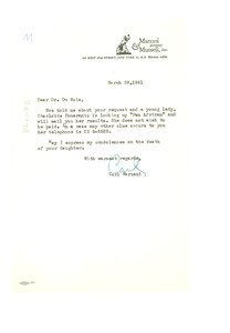 Letter from Carl Marzani to W. E. B. Du Bois