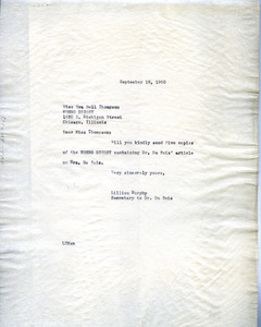 Letter from Lillian Murphy to Negro Digest