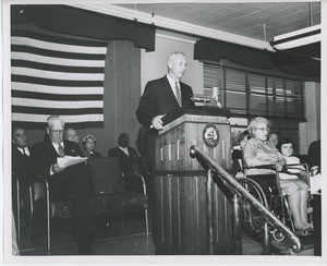 Dr. Carroll V. Newsom at graduation exercises