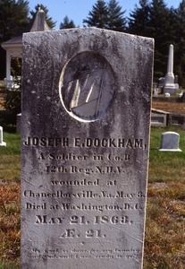 Pine Grove Cemetery (Gilmanton, N.H.) gravestone: Dockham, Joseph (d. 1863)