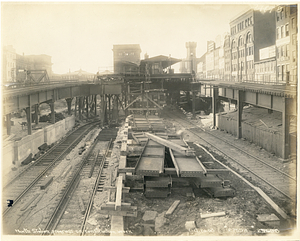 North Station, progress view on construction work