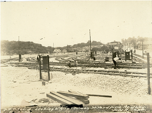 Dorchester Rapid Transit section 4. Looking west in Codman Street Yard from right of way