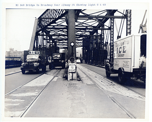 Bridge on Broadway near Albany Street showing light