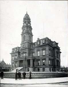 City Hall, showing iron fence, 1898
