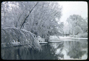 Saugus Center, canal from Lilly Pond left of Dam to River, Central Street