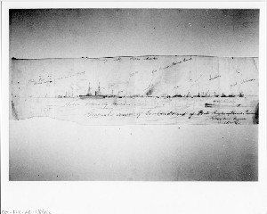 General View of Bombardment of Fort Bartow, Roanoke Island, North Carolina