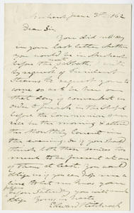 Edward Hitchcock letter to Henry J. Van-Lennep, 1862 June 30