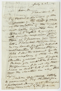 Edward Hitchcock letter to Benjamin Silliman, 1839? July 22