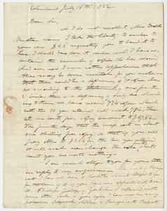 Edward Hitchcock letter to Benjamin Silliman, 1832 July 16