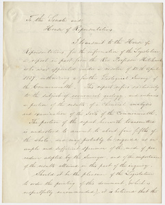 Governor Edward Everett special message to the Massachusetts Senate and House of Representatives, 1838 March 15
