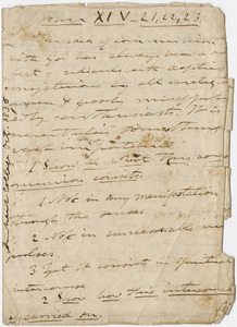 Edward Hitchcock sermon notes, 1835 October