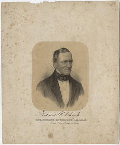 Edward Hitchcock, portrait, facing right, circa 1857
