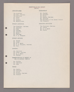 Amherst College faculty meeting minutes 1924/1925