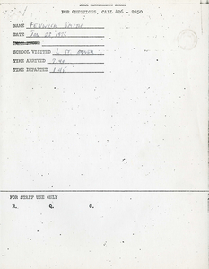 Citywide Coordinating Council daily monitoring report for South Boston High School's L Street Annex by Fenwick Smith, 1976 January 23