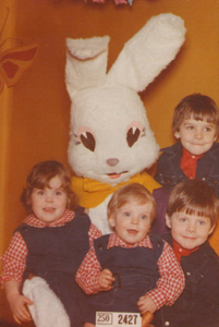 The Durkee children at the Grover Cronin Eastern Bunny, 1972