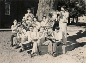Boys in band at the Farm and Trade School
