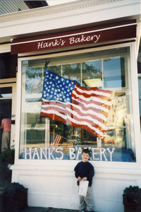 My son Duncan at Hank's Bakery