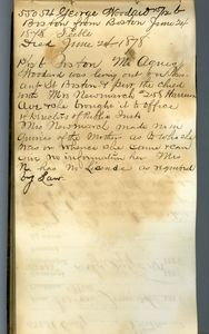 Tewksbury Almshouse Intake Record: Woodward, George