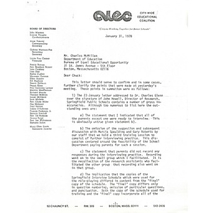 Letter, January 31, 1978.
