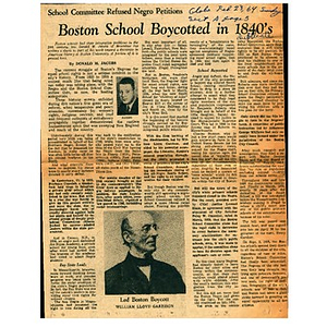Boston school boycotted in 1840s.