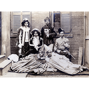 Charles H. Bruce and friends pose in costume