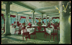 Boston's Finest Restaurant, Henry Siegel, Co. Boston, Mass.