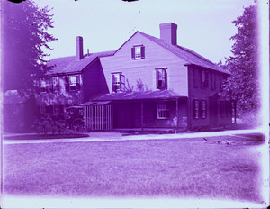 Exterior view of the John Crehore House and front yard, Milton, Mass.