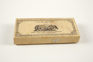 Box for J. & P. Coats Best Six Cord Spool Cotton thread, location unknown, undated