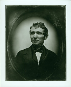 Head-and-shoulders portrait of Charles Goodyear, facing front, looking left, Boston, Mass., undated