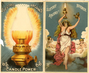 Brochure for the Electric Argand Burner, 65 candle power, location unknown, undated