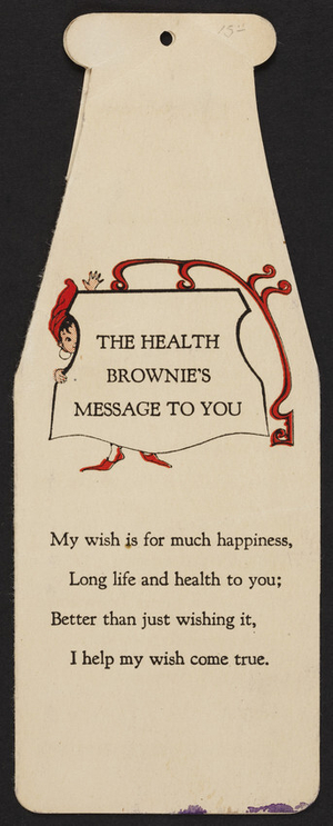 Health brownie's message to you, National Dairy Council, Chicago, Illinois, undated