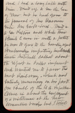 Thomas Lincoln Casey Notebook, November 1889-January 1890, 36, and I had a long talk with
