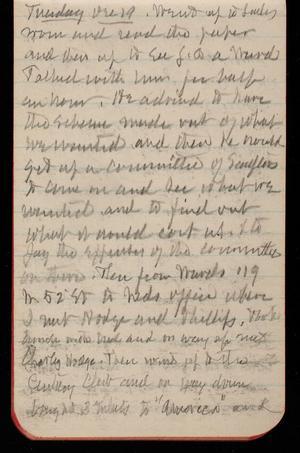 Thomas Lincoln Casey Notebook, November 1893-February 1894, 30, Tuesday Dec 19