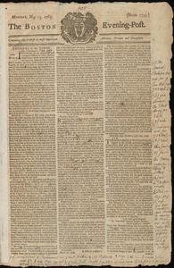 The Boston Evening-Post, 15 May 1769 (includes supplement)