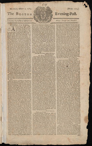 The Boston Evening-Post, 2 October 1769