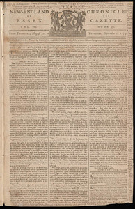 The New-England Chronicle: or, the Essex Gazette, 7 September 1775