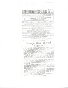 Newspaper clippings: art and music