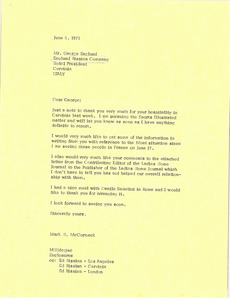 Letter from Mark H. McCormack to George Englund