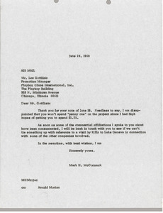 Letter from Mark H. McCormack to Lee Gottlieb