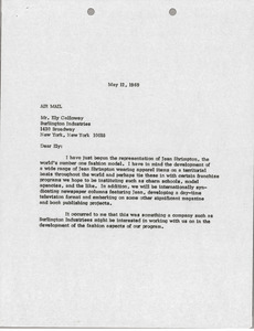 Letter from Mark H. McCormack to Burlington Industries