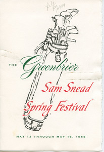 Greenbrier Sam Snead Spring Festival Program
