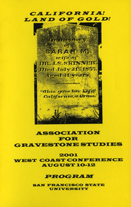 The Association for Gravestone Studies, Second West Coast conference