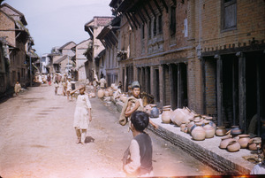 Pottery in a street in Bhaktapur