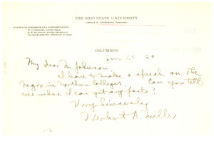 Letter from Herbert A. Miller to N.A.A.C.P.