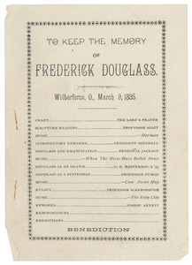 To keep the memory of Frederick Douglass