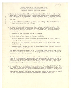 Studies relating to the Negro in Alabama conducted by the Department of Records and Research, Tuskegee Institute, Alabama