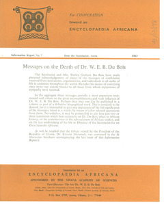 For cooperation toward an Encyclopedia Africana, report number 7